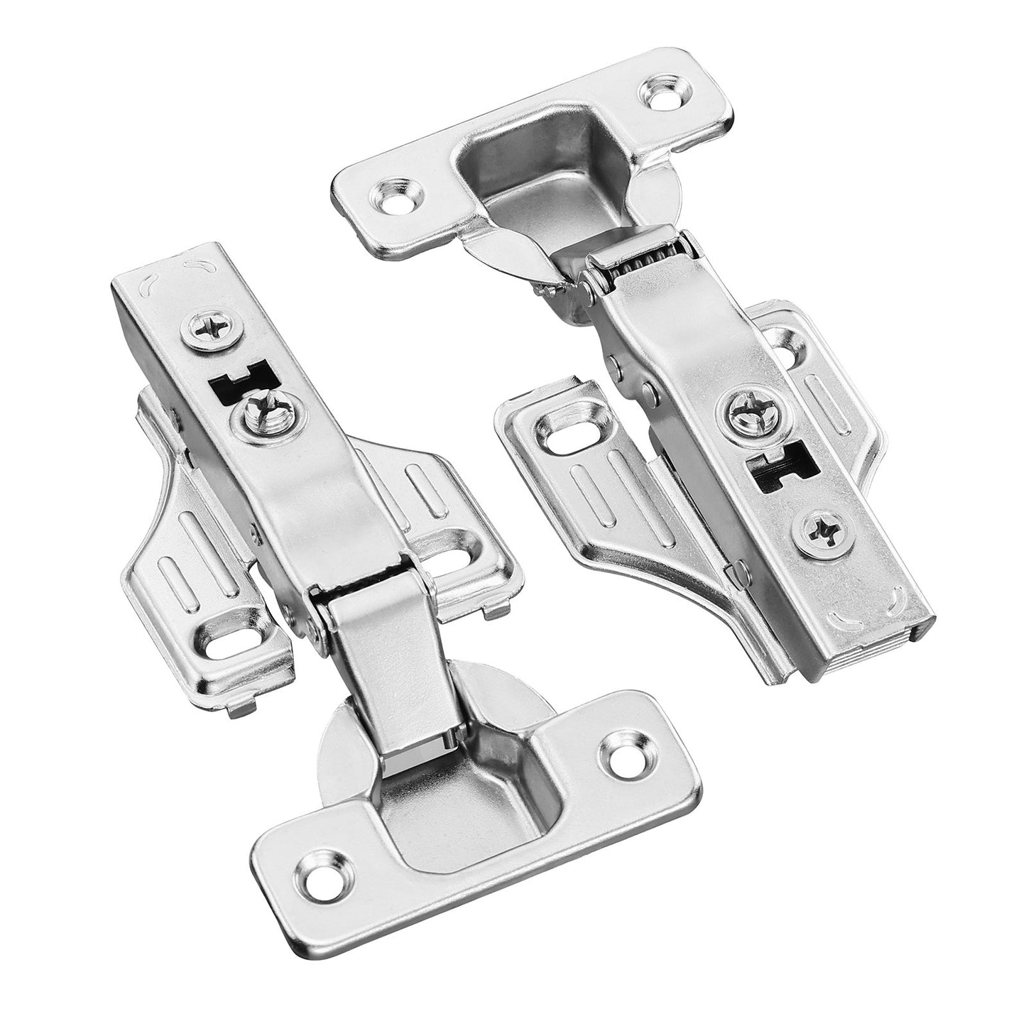 Cabinet Hinges, 50 Packs Full Overlay Kitchen Cabinet Door Hinges, 100 Degree Opening Angel Soft Close Concealed Cupboard Hinges for Framed + Frameless Cabinet Type, with Mounting Screws