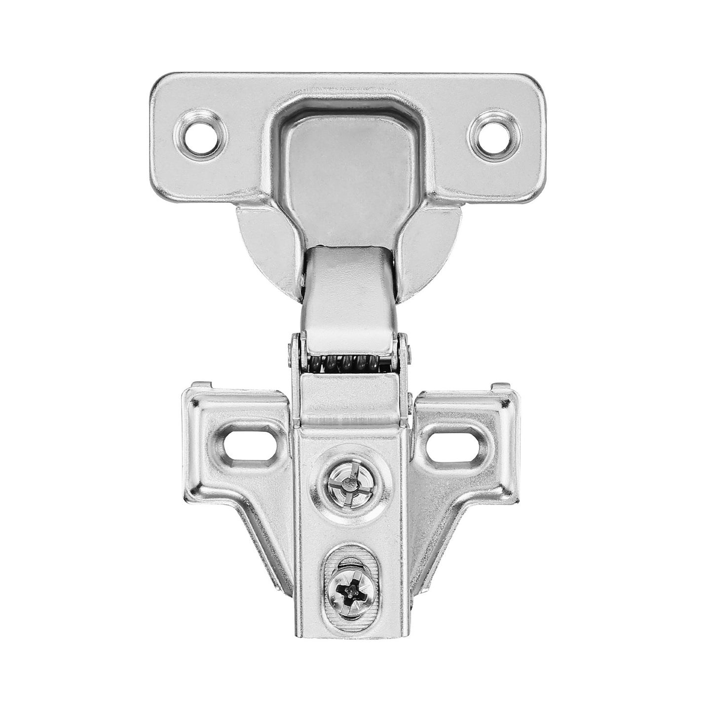 Scharniere für Küchenschränke, 60er-Packung, teilweise aufliegende Scharniere, 100° Öffnungswinkel, Soft-Close-Funktion, verdeckte Scharniere für Schränke mit und ohne Rahmen, inklusive Befestigungsschrauben