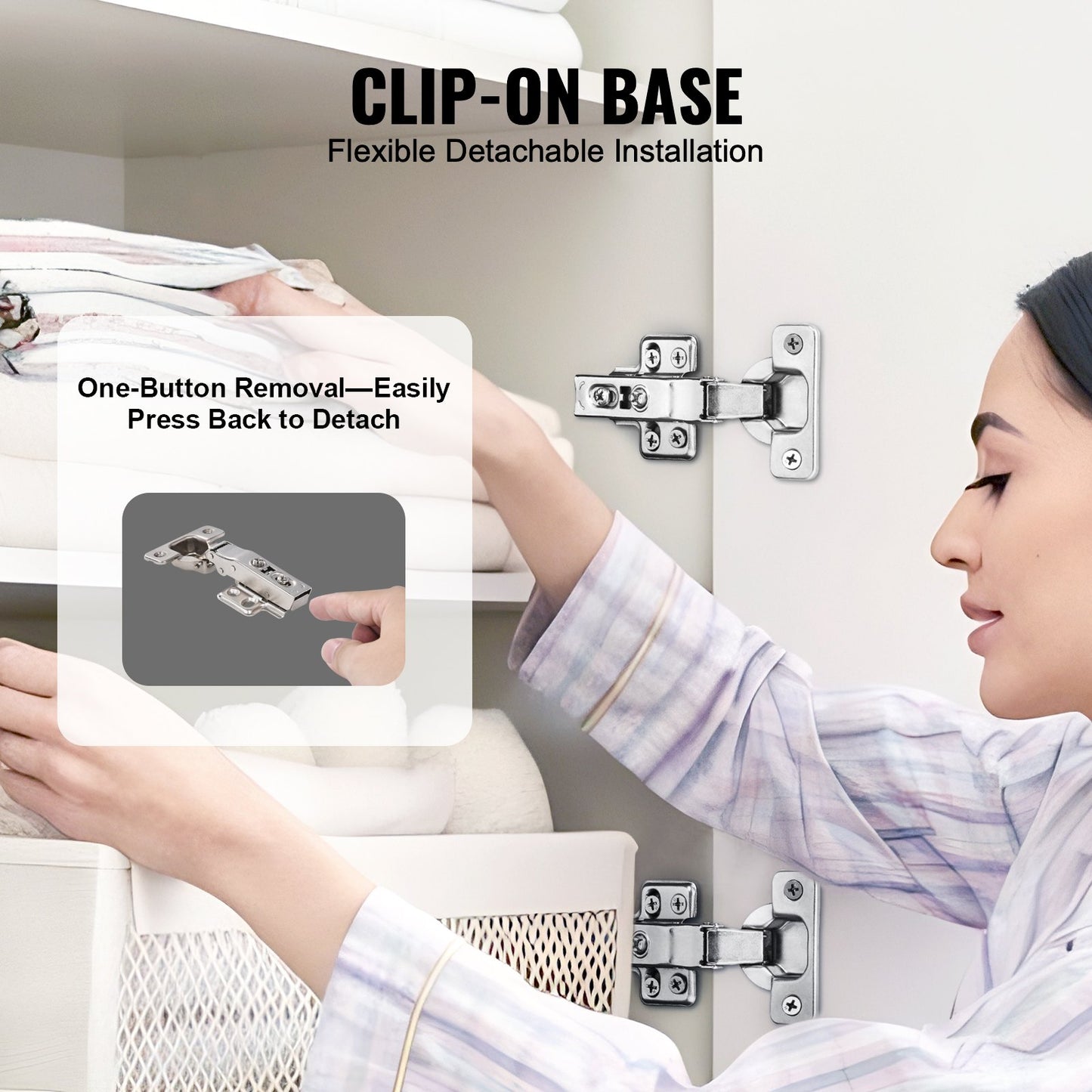 Scharniere für Küchenschränke, 60er-Packung, vollflächige Scharniere für Küchenschranktüren, 100° Öffnungswinkel, sanft schließende, verdeckte Scharniere für rahmenlose Schränke, inklusive Befestigungsschrauben