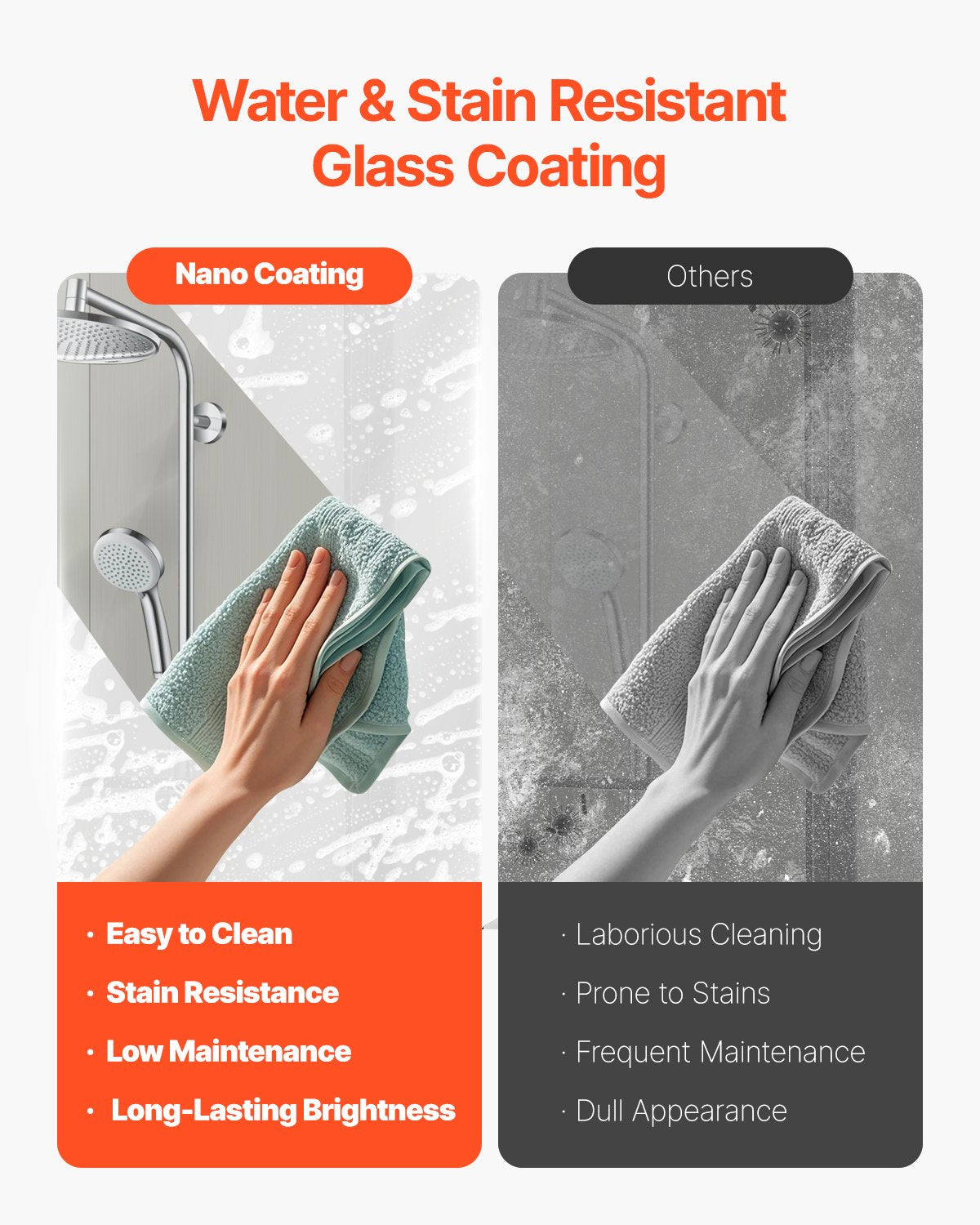 Rahmenlose Duschabtrennung für Badewanne und Badewanne, 86,4 cm B x 139,7 cm H, Halbtür für Badewanne, um 180° drehbare Tür aus Sicherheitsglas, Halbtür mit 6,35 mm starker Duschabtrennung aus Sicherheitsglas, Schwarz