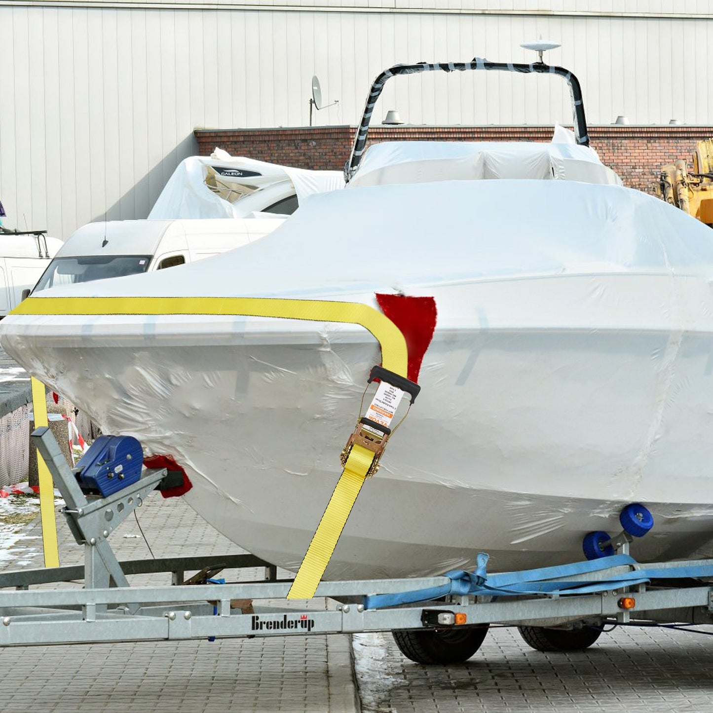 Ratschen-Spanngurte (10er-Pack), 10.000 lb Bruchlast, Endlosratsche mit 10 hochwertigen 2" x 30' Spanngurten, robust, mit Federbeschlägen für den Transport und die Sicherung von Ladung, Haushaltsgeräten und Motorrädern