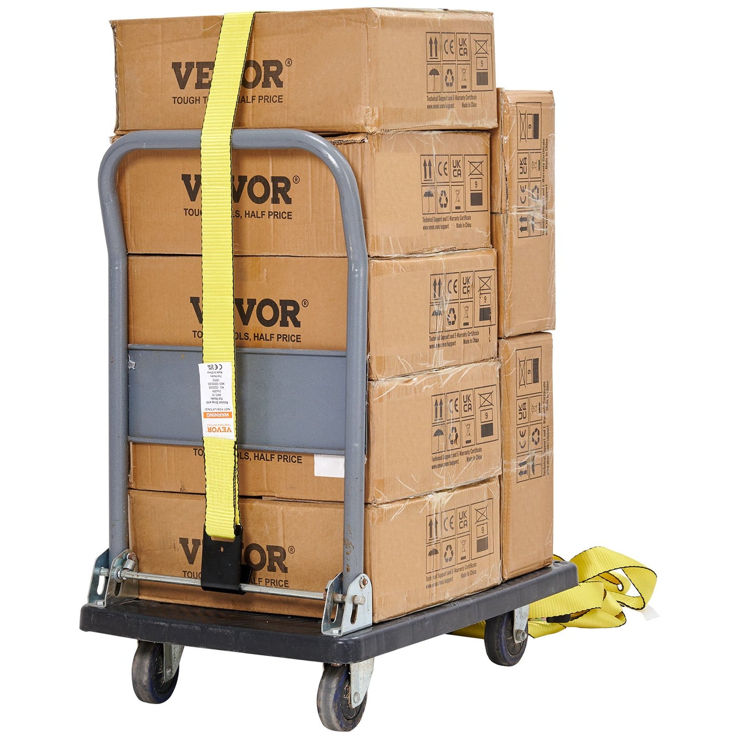 Ratschen-Spanngurte (10er-Pack), 10.000 lb Bruchlast, Endlosratsche mit 10 hochwertigen 2" x 30' Spanngurten, robust, mit Federbeschlägen für den Transport und die Sicherung von Ladung, Haushaltsgeräten und Motorrädern