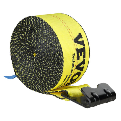 Spanngurte, 4" x 30', 6000 lbs Tragfähigkeit, 18000 lbs Bruchfestigkeit, LKW-Spanngurte mit Flachhaken, Ladungssicherung für Pritschenwagen, Anhänger, Landwirtschaft, Rettungsdienste, Baumschutz, Gelb (4er-Pack)