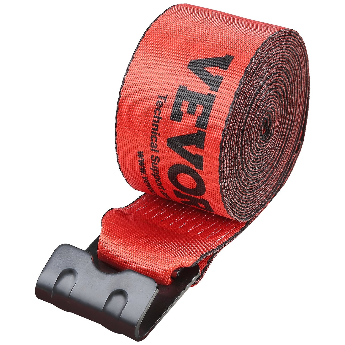 Spanngurte, 4" x 30', 6000 lbs Tragfähigkeit, 18000 lbs Bruchlast, LKW-Spanngurte mit Flachhaken, Ladungssicherung für Pritschenwagen, Anhänger, Landwirtschaft, Rettungsdienste, Baumschutz, Rot (10er-Pack)