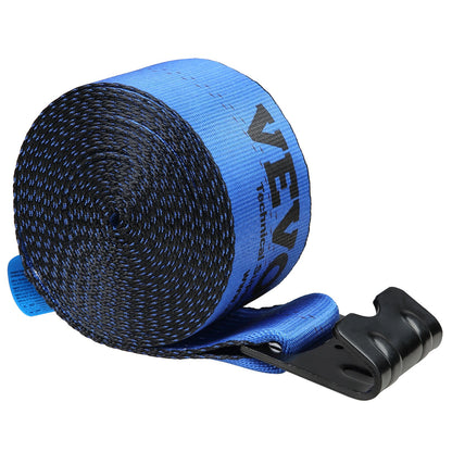 Spanngurte, 4" x 30', 6000 lbs Tragfähigkeit, 18000 lbs Bruchlast, LKW-Spanngurte mit Flachhaken, Ladungssicherung für Pritschenwagen, Anhänger, Landwirtschaft, Rettungsdienste, Baumschutz, Blau (10er-Pack)