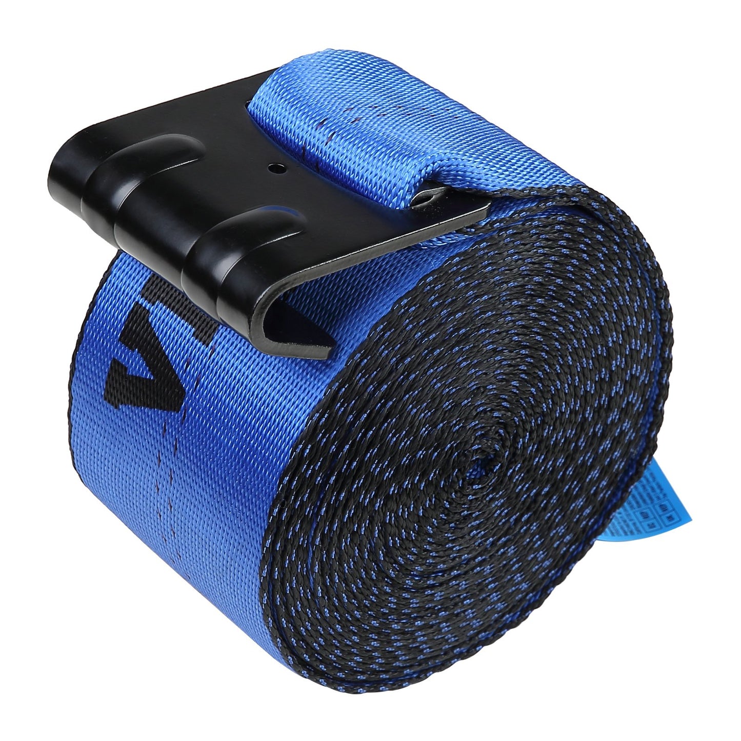 Spanngurte, 4" x 30', 6000 lbs Tragfähigkeit, 18000 lbs Bruchlast, LKW-Spanngurte mit Flachhaken, Ladungssicherung für Pritschenwagen, Anhänger, Landwirtschaft, Rettungsdienste, Baumschutz, Blau (10er-Pack)