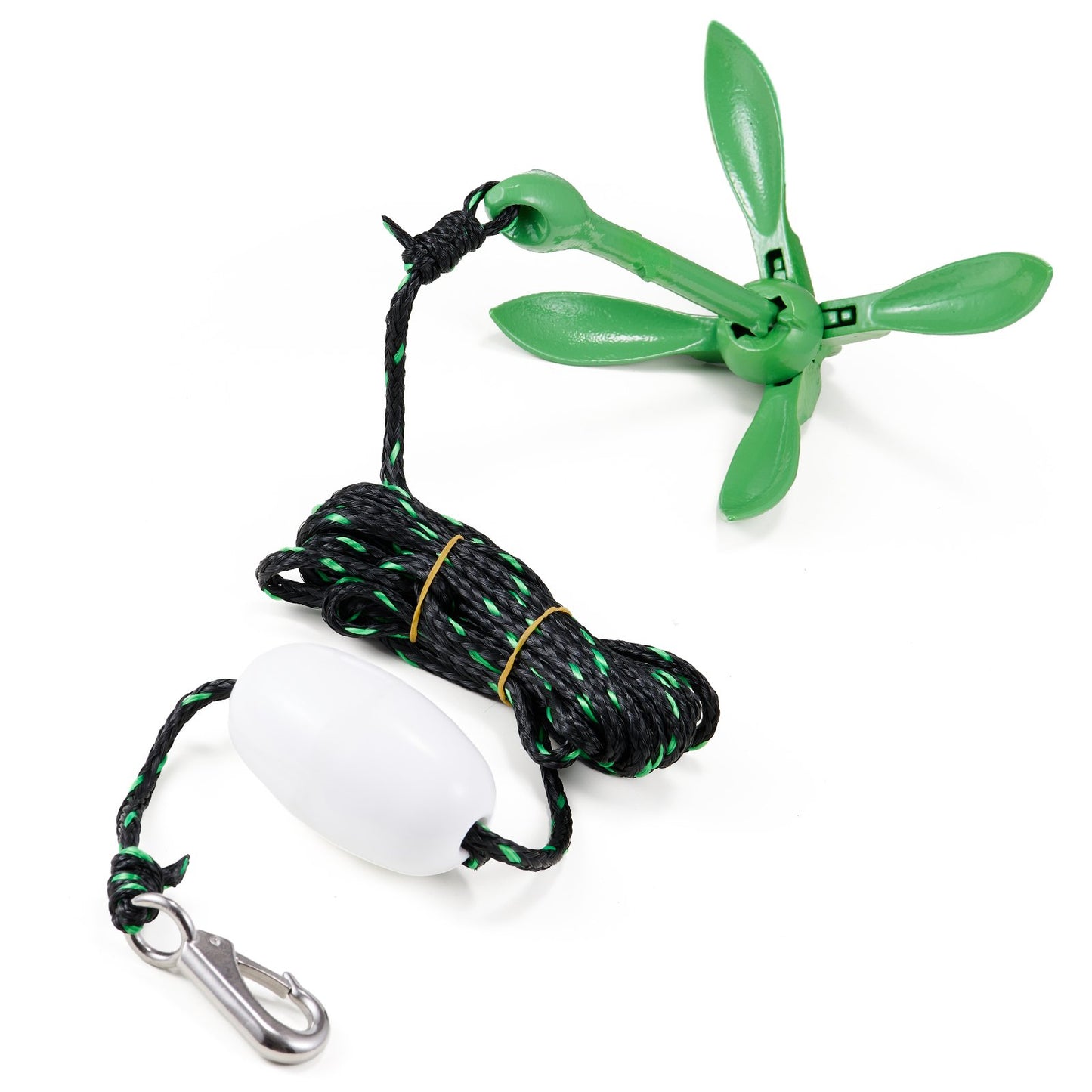 Kayak Anchor Kit, 3.5 lb Paddle Board Anchor Kit with 26.2 ft/8 m Rope and Buoy, Folding Small Boat Anchor with Storage Bag and Snap Hook, Kayak Accessories for Kayaks, Small Boats, Canoes