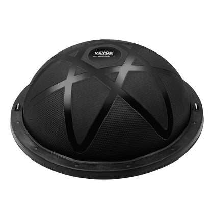 Half Exercise Ball Trainer, 23 inch Balance Ball Trainer, 660 lbs Capacity Stability Ball, Yoga Ball with Resistance Bands and Pump, Strength Fitness Ball for Home Gym, Full Body Workouts, Black