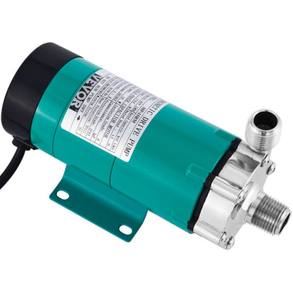 Magnetic Beer Pump with Food MP-15RP Grade Well Pump Stainless Steel Head Magnetic Drive Brewing Beer Pump with High Temp Magnetic Brewing Beer Pump