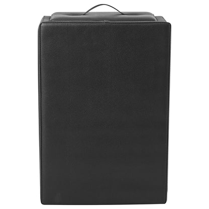 Pilates-Box für Reformer, 25 x 17 x 9 Zoll, Sitzbox für Pilates-Reformer-Übungen, hochwertiges Zubehör aus PU und Holz, verbessert Kraft, Balance und Beweglichkeit, Heim-Fitnessstudio, Schwarz