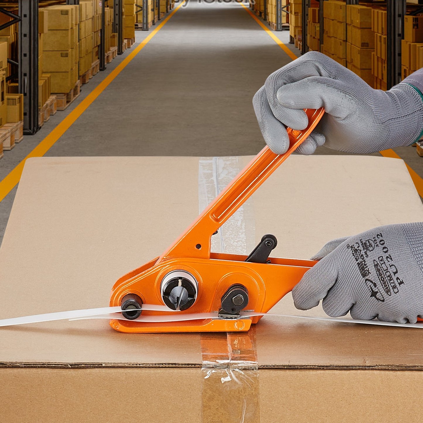 Banding Strapping Kit with Strapping Tensioner Tool, Banding Sealer Tool, 1000 m Length PP Band, 1000 Metal Seals, Pallet Packaging Strapping Banding Kit Banding Packaging Strapping for Packing