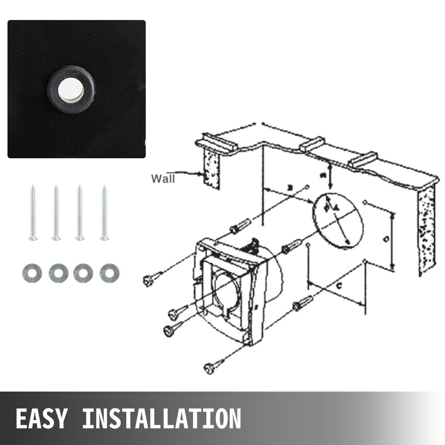 12-Zoll-Industrie-Abluftventilator, gewerblicher Luftgebläseventilator, axialer Metall-Abluftventilator, 300 mm Luftansaugventilator (300 mm/12 Zoll)