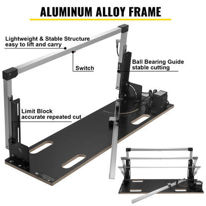 Desktop Styrofoam Cutting Machine 42 cm Max. Cut Thickness Foam Cutter 112 cm Max. Cut Length Hot Wire Foam Cutter 0-90° Styrofoam Cutter with Six Heating Wires for Cutting Foams Pearl Cotton