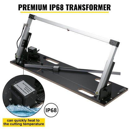 Desktop Styrofoam Cutting Machine 42 cm Max. Cut Thickness Foam Cutter 112 cm Max. Cut Length Hot Wire Foam Cutter 0-90° Styrofoam Cutter with Six Heating Wires for Cutting Foams Pearl Cotton