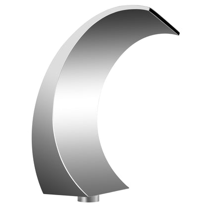 Pool-Wasserfallbrunnen aus Edelstahl, 39 x 20 x 4 cm, silberfarben, für Gartenpools, Teiche und andere Außenanlagen.