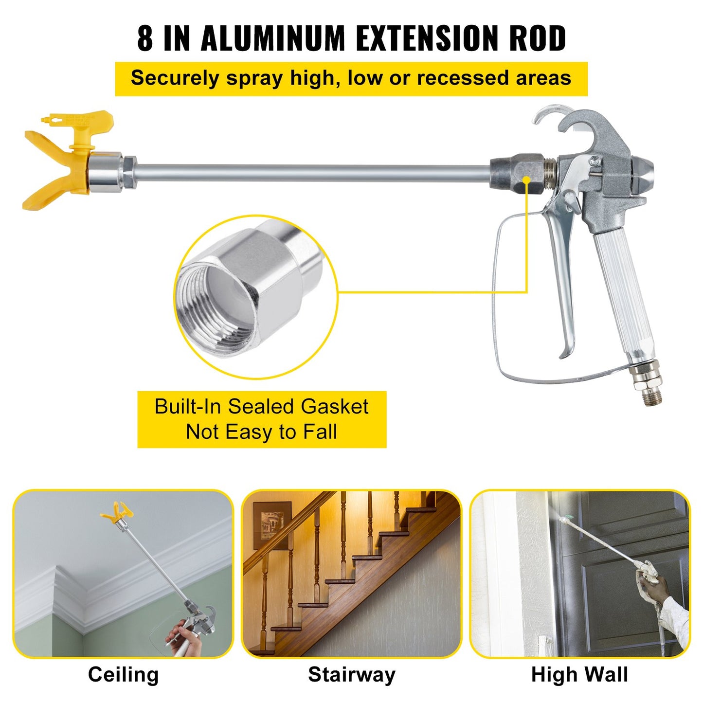 Airless-Farbspritzschlauch-Set, 15,24 m, 6,4 mm Drehgelenk, 3600 psi, mit 517er Düse