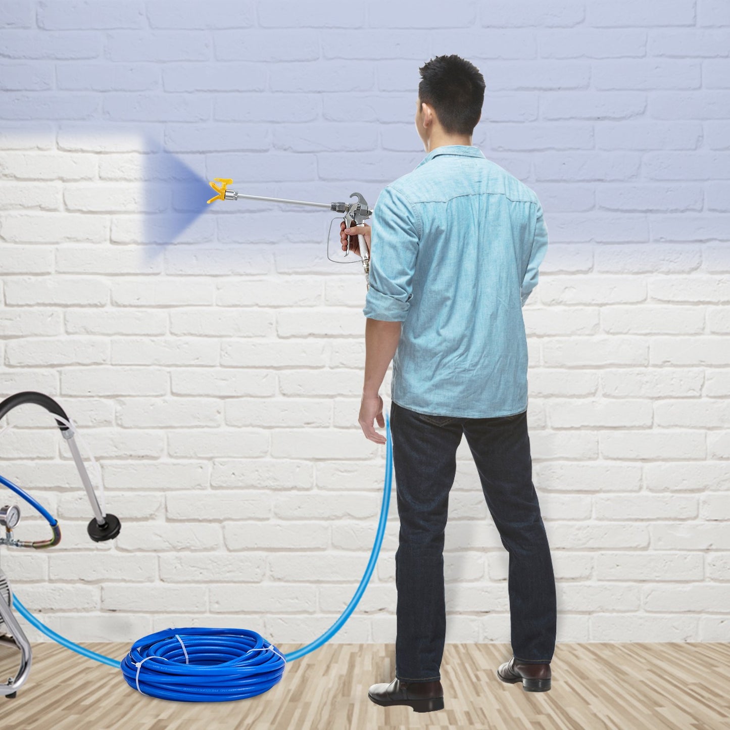 Airless-Farbspritzschlauch-Set, 15,24 m, 6,4 mm Drehgelenk, 3600 psi, mit 517er Düse