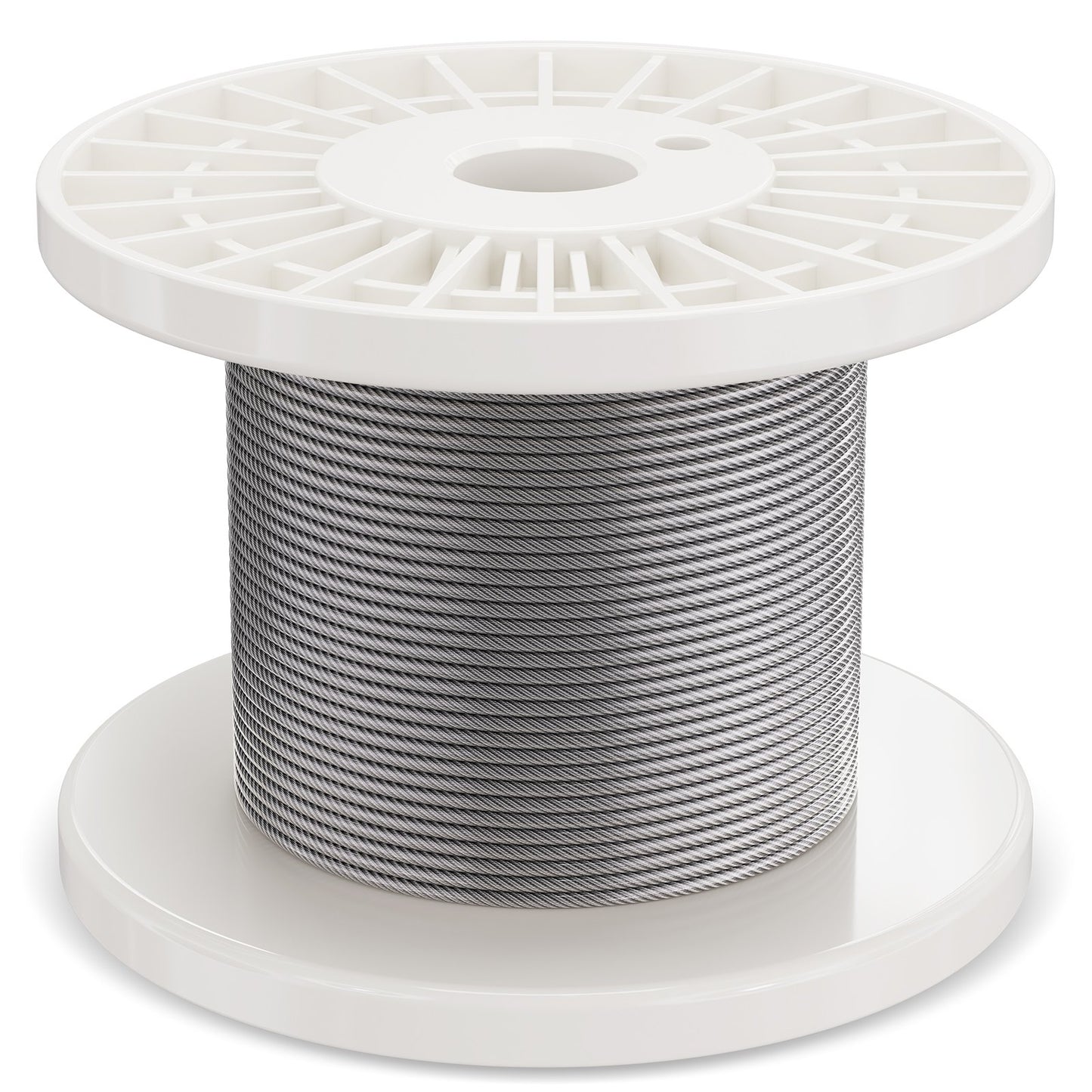 Wire Rope Kit, 1/8" 100 ft 304 Stainless Steel Cable with 59 Accessories, 650 lbs Breaking Strength, 7x7 Strands Construction Marine Aircraft Grade for Handrail Stair Decking Fence Outdoors