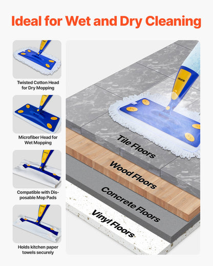 Spraymopp Återfyllningsbar Vattentank Tvättbar Mikrofiberdyna für Trägolv | EU