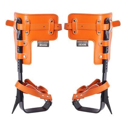 Tree Climbing Spikes Set, 1 Pair Alloy Steel Climbing Spurs with Safety Rope and Safety Harness, 350lbs Load Capacity Tree Climbing Gear, Arborist Equipment for Climbers, Fruit Picking, Orange