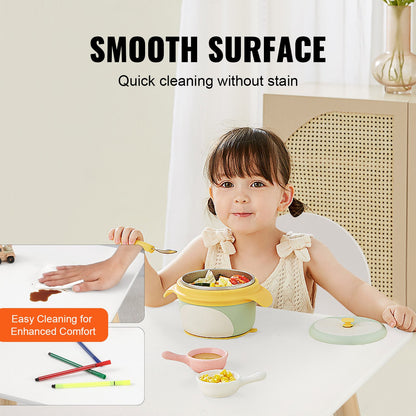 Kindertisch mit 2 Stühlen, Kleinkindertisch mit Stuhl, Mehrzwecktisch für Kinder zum Malen, Basteln, Lesen und Lernen