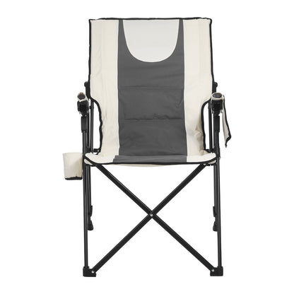 Klappbarer Campingstuhl, 3 Liegepositionen, hoher Rückenlehne, Belastbarkeit 118 kg, komplett gepolsterter Strandstuhl mit Arm- und Kopfstütze, tragbarer Gartenstuhl für Sport und Reisen