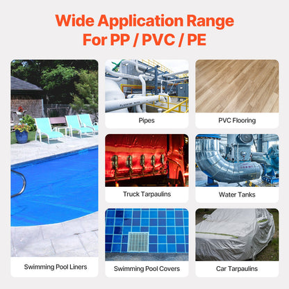 Hot Air Plastic Welder, 1600W Hot Air Torch Pistol, 122-1112℉ PVC TPO Vinyl Heat Gun Welding Torch, Plastic Roofing Welding Kit with 11 Accessories- Toolbox, Nozzle, Roller, Blades for PP/PE/PVC