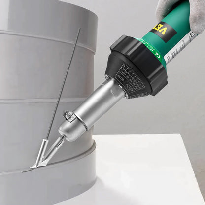 Hot Air Plastic Welder, 1600W Hot Air Torch Pistol, 122-1112℉ PVC TPO Vinyl Heat Gun Welding Torch, Plastic Roofing Welding Kit with 14 Accessories- Toolbox, Nozzle, Roller, Blades for PP/PE/PVC