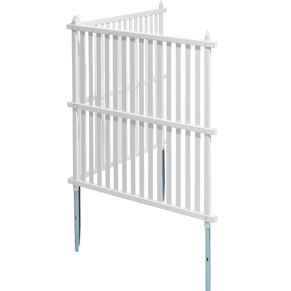 48" W x 48" H Vinyl Privacy Fence Panels, Air Conditioner Fence, Outdoor Privacy Screens for Trash Can, Pool Equipment Enclosure, Privacy Screen Kit Strip Panels (2 Panels)