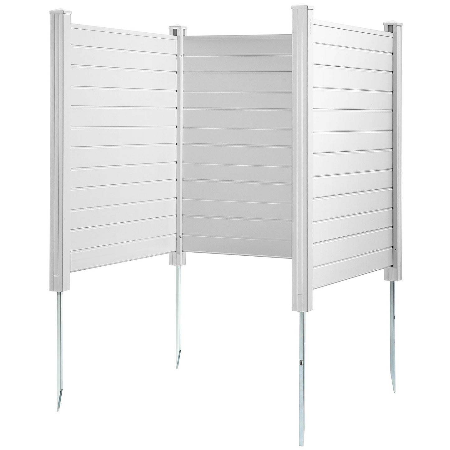 Sichtschutz für den Außenbereich, 127 cm B x 127 cm H, Klimaanlagenzaun, Poolgeräte-Einhausung, horizontaler Vinyl-Sichtschutzzaun, ideal zur Einhausung von Mülltonnen und Klimaanlagen (3-teilig)