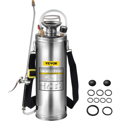 Stainless Steel Sprayer 10L Household Gardening and Floor Cleaning Sprayer, Suitable for the Current Neds of Industry, Agriculture, Commerce, Medicine and Other Industries