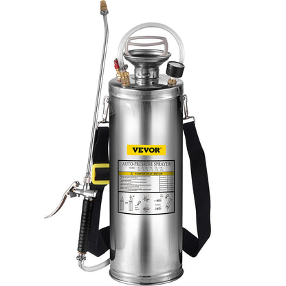 Stainless Steel Sprayer 10L Household Gardening and Floor Cleaning Sprayer, Suitable for the Current Neds of Industry, Agriculture, Commerce, Medicine and Other Industries