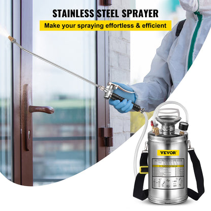 Stainless Steel Sprayer 6L Household Gardening and Floor Cleaning Sprayer, Suitable for the Current Neds of Industry, Agriculture, Commerce, Medicine and Other Industries