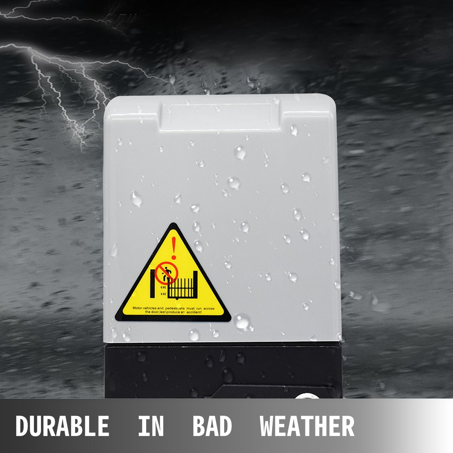 Automatic Gate Opener 600 kg/1300 lb, with Infrared Security Photocell Sensor with 2 Remote Controls Sliding Gate Opener Move Speed 1188.7 cm Per Min