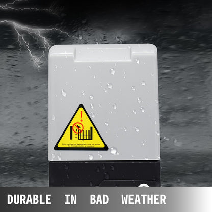 Automatic Gate Opener 600 kg/1300 lb, with Infrared Security Photocell Sensor with 2 Remote Controls Sliding Gate Opener Move Speed 1188.7 cm Per Min