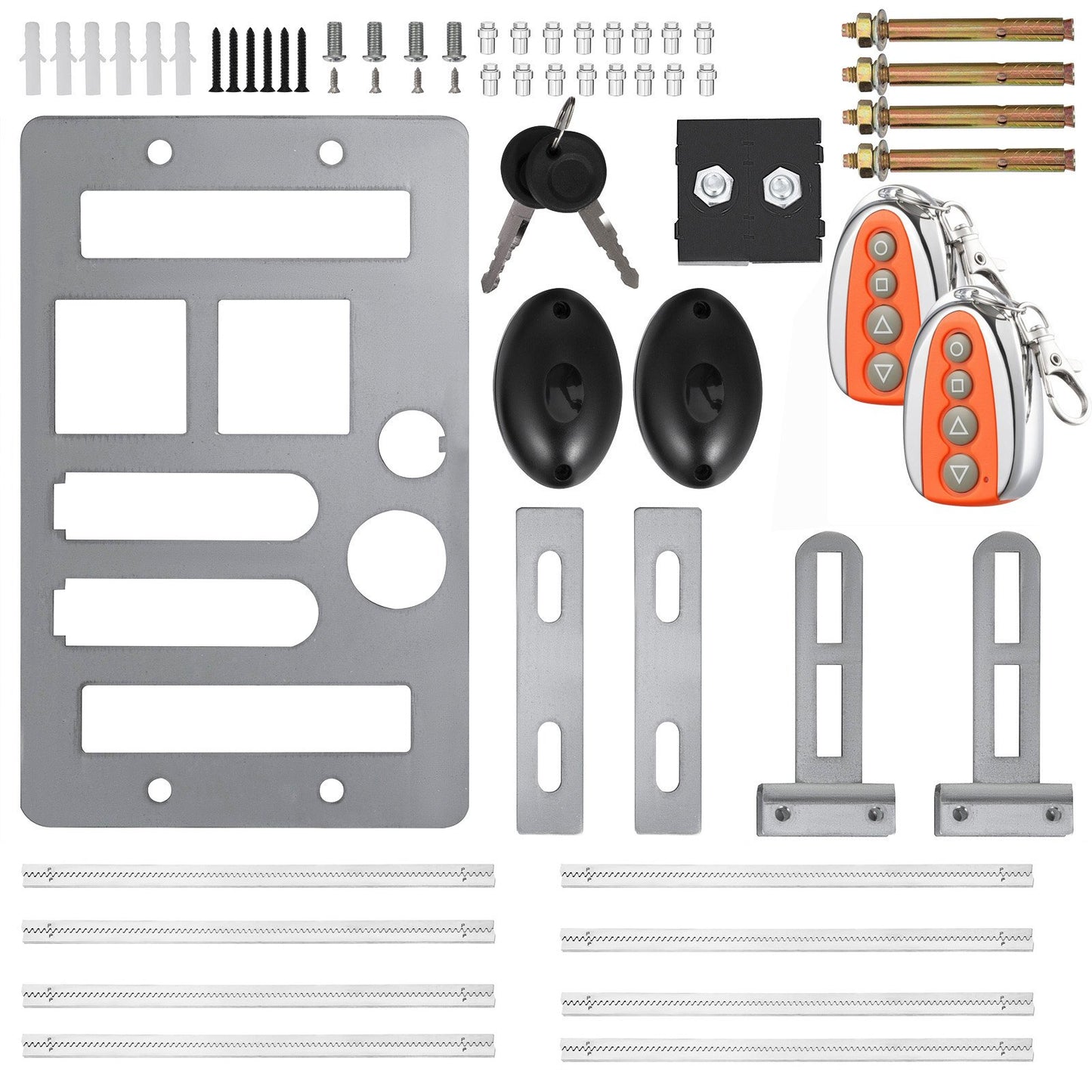 Automatic Gate Opener 600 kg/1300 lb, with Infrared Security Photocell Sensor with 2 Remote Controls Sliding Gate Opener Move Speed 1188.7 cm Per Min