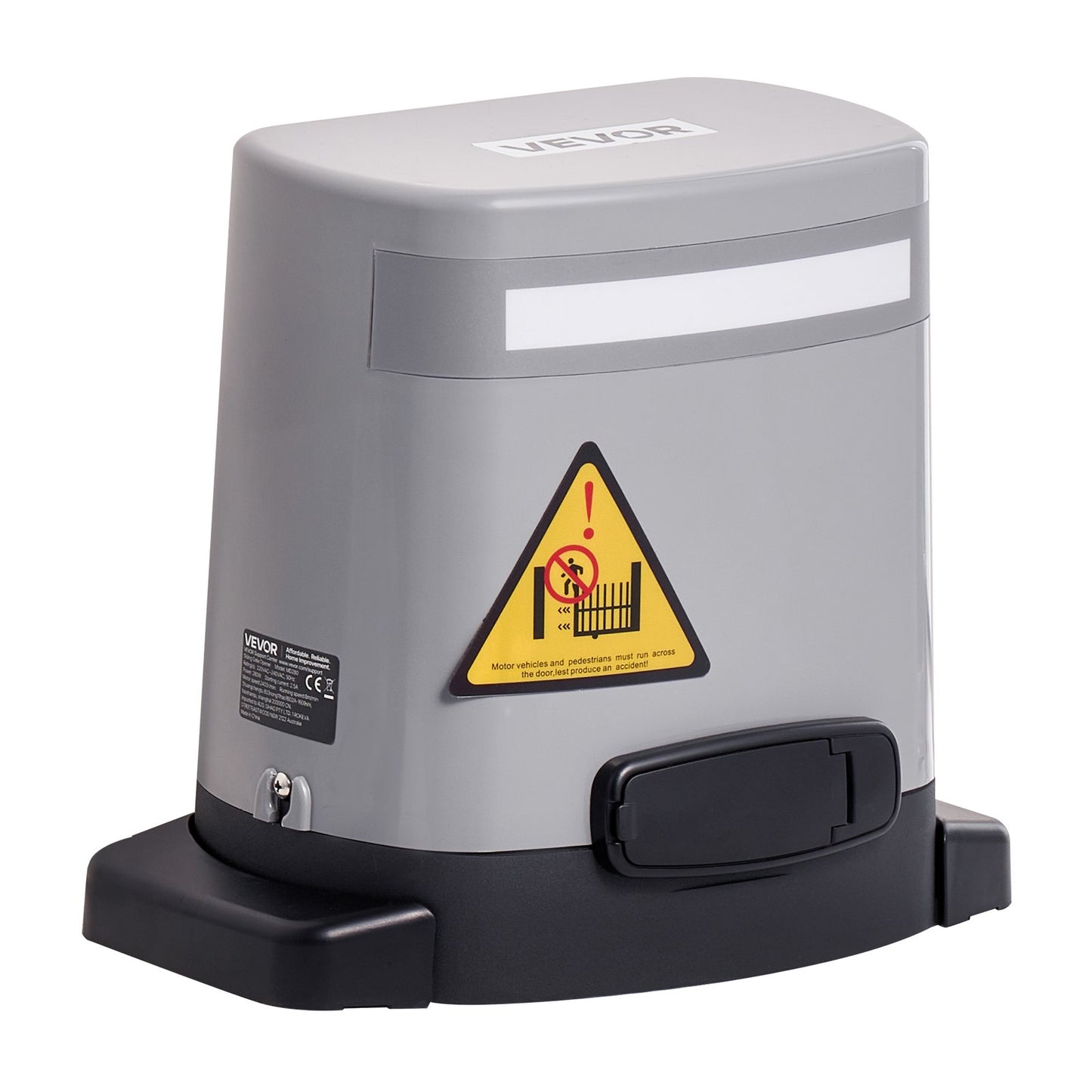 Solar Sliding Gate Opener, 280W Electric Gate Opener for Doors up to 20m 816kg, Gear Track Rolling Fence Door Motor with Infrared Sensor & 2 Remote Controls, Driveway Gates Opening System