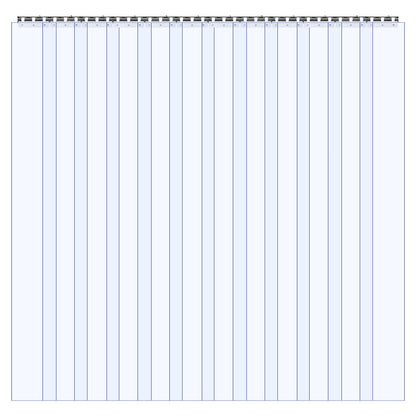 Clear PVC Strip Curtain, 2.4 m Height x 1.8 m Width x 2 mm Thickness, 12 PCS Walk in Freezer Cooler Curtain Strips, Smooth Waterproof Plastic Door Strips for Warehouse, Freezer, Garage Doors