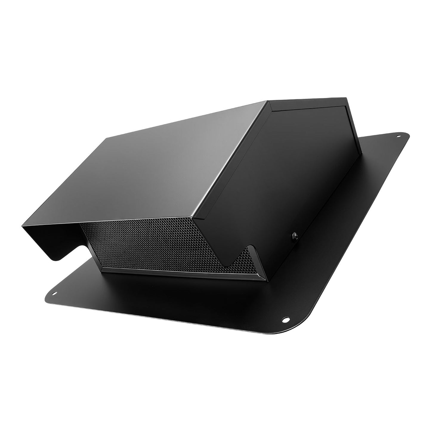 149 mm Wandlüftungsabdeckung mit Haube, quadratische Klimaanlagen-Giebelabdeckung, hochwertiger SPCC-Stahl mit integriertem Schutzgitter, für Dächer, Wände, Abluftöffnungen im Außenbereich (1 Stück, Schwarz)