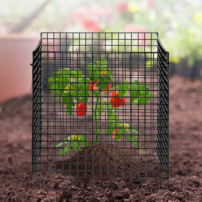 10er-Pack Pflanzenschutz gegen Tiere, 30 x 30 cm Hühnerdraht-Pflanzenschutz, Pflanzenkäfige für Gartenpflanzen, Blumen und Gemüse, hält Kaninchen, Hühner und Eichhörnchen fern, 40-teiliges Metallgitter