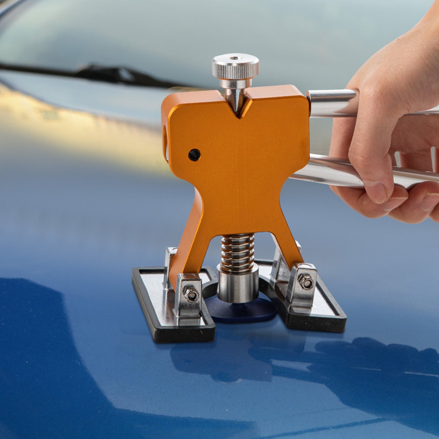 Dellenentfernungswerkzeug, 89-teiliges Set zur lackschadenfreien Dellenreparatur, LED-Blendenplatte, Dellenreparaturset mit Klebelaschen zur Beseitigung von kleinen Dellen, Türdellen und Hagelschäden.