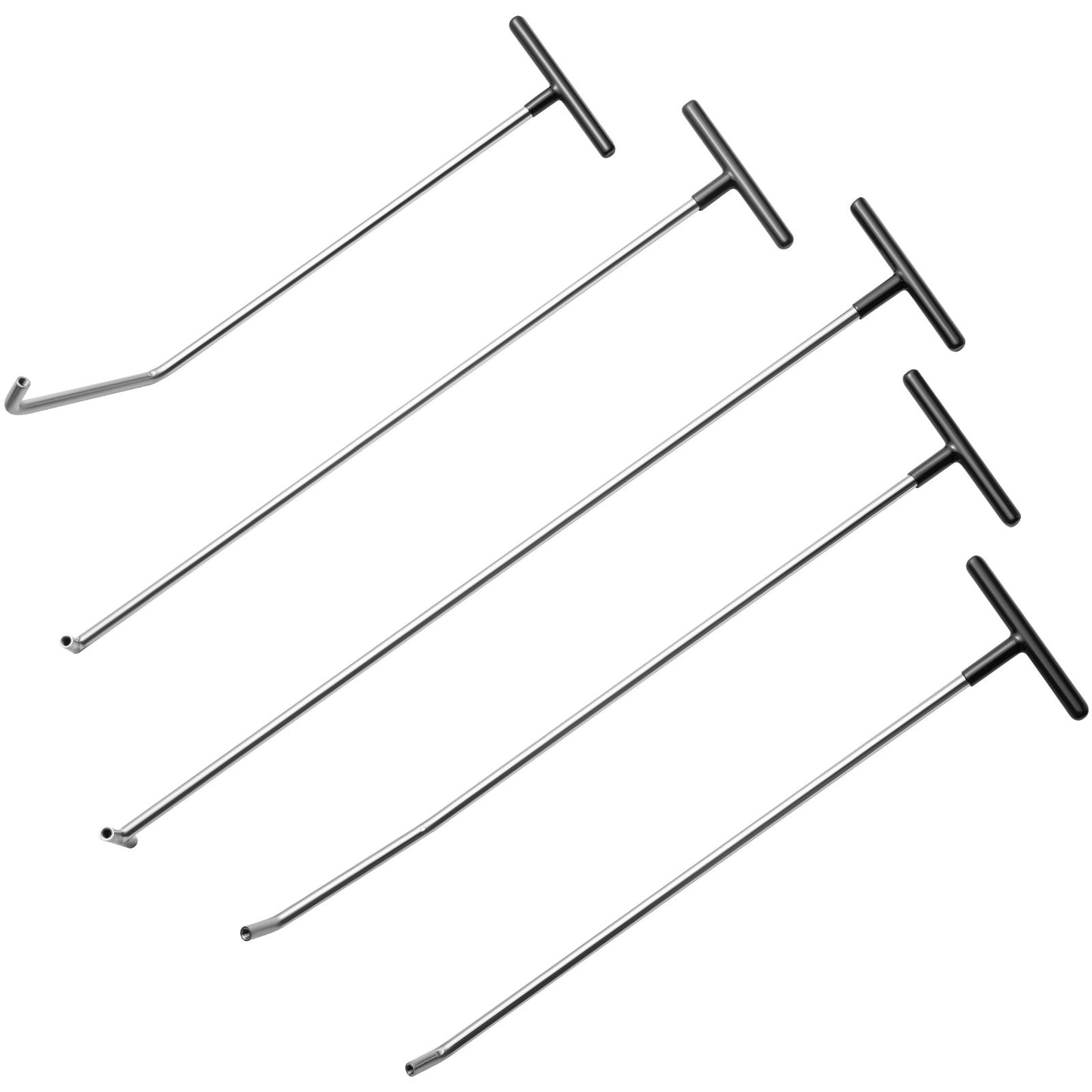 Rods Dent Removal Kit, 13 Pcs Paintless Dent Repair Tool, 5 Pcs Stainless Steel Dent Rods, 8 Pcs Tapper Heads, Professional Hail Dent Removal Tool for Minor Dents, Door Dings and Hail Damage