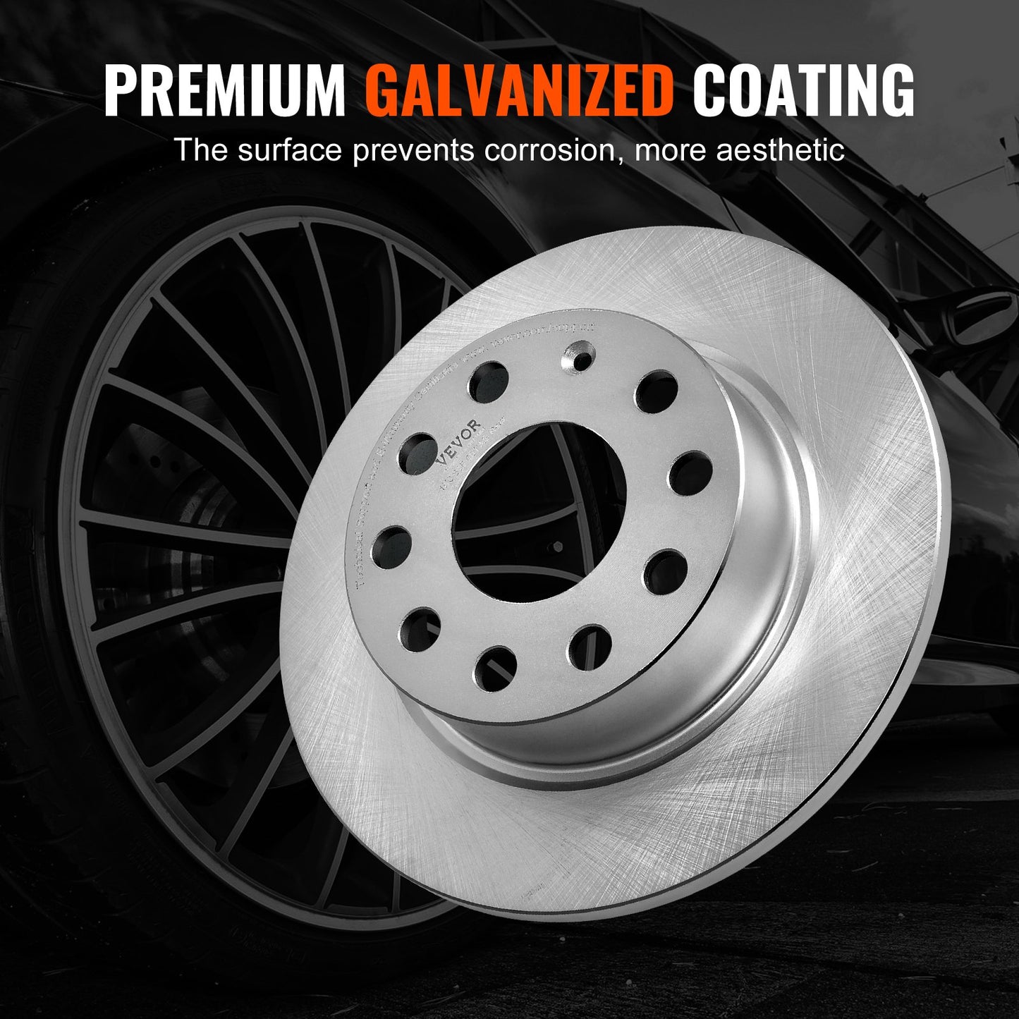 Rear Brake Kit Compatible with Audi A3 (8P), VW Golf 5 6, Seat LEON, SKODA OCTAVIA, ALTEA, Brake Rotors Ceramic Brake Pads Replacement Kit, 253mm Rear Rotors