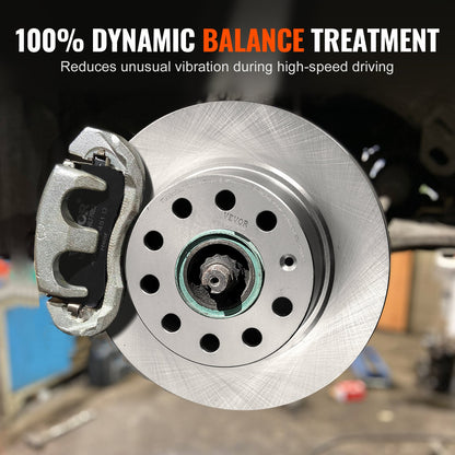 Rear Brake Kit Compatible with Audi A3 (8P), VW Golf 5 6, Seat LEON, SKODA OCTAVIA, ALTEA, Brake Rotors Ceramic Brake Pads Replacement Kit, 253mm Rear Rotors