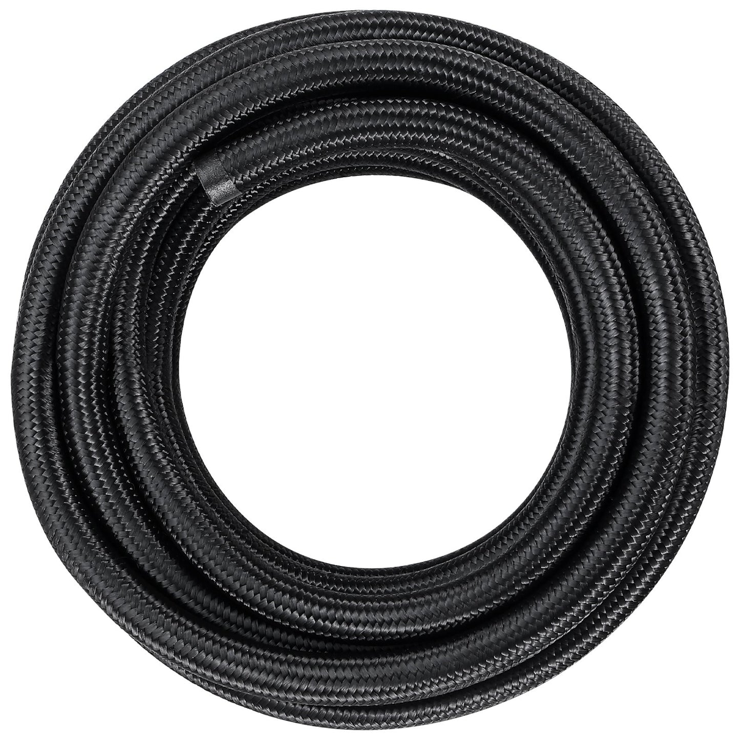 6AN Fuel Line Kit, 25 FT Fuel Hose Kit, 5/16" Nylon Stainless Steel Braided PTFE Fuel Line Kit, E85/Oil/Gas/Diesel Hose End Fitting Kit, with 15 PCS Swivel Fitting Adapter Kit, Black