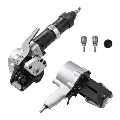 Pneumatische Stahlbandumreifungsmaschine, 8500 N Zugkraft, Spann- und Schneidwerkzeug für 32 mm breite Metallbänder, Hochleistungs-Ballenpresse (geteilt) für hochfeste Verpackungen