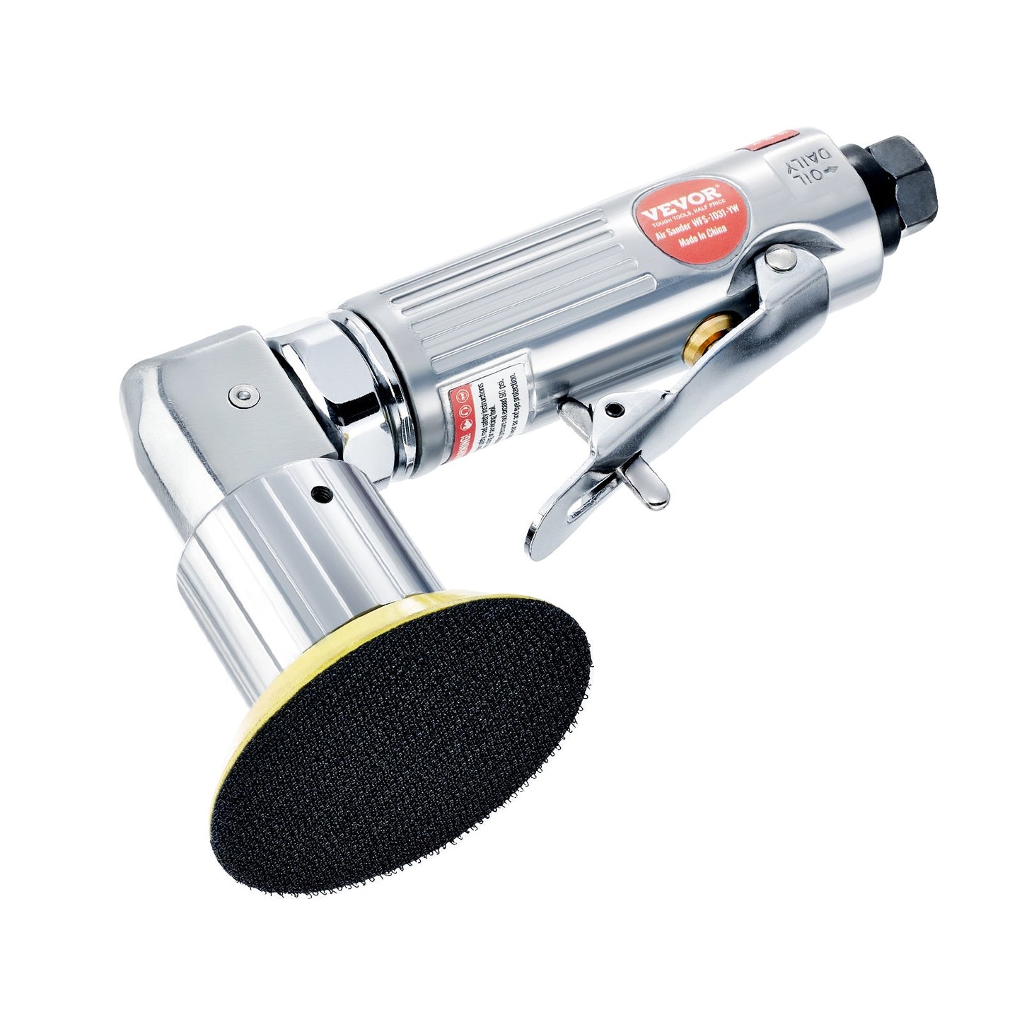 Mini Air Sander, 2.5/5.1/7.6 cm Random Orbital Air Sander, 15000r/min High Speed Mini Pneumatic Sander Polisher for Auto Body Work, 58PCS Air Powered Sander Kit with Wavy Sponges, Sandpapers, Wool Pad