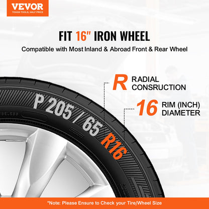 Radkappen, 16 Zoll Durchmesser, robuste und langlebige, kratzfeste Radkappe mit Schnappverschluss und Ventilbohrung, ABS- und PC-Radkappe mit hoher Steifigkeit und geringem Luftwiderstand, für alle Wetterbedingungen geeignet