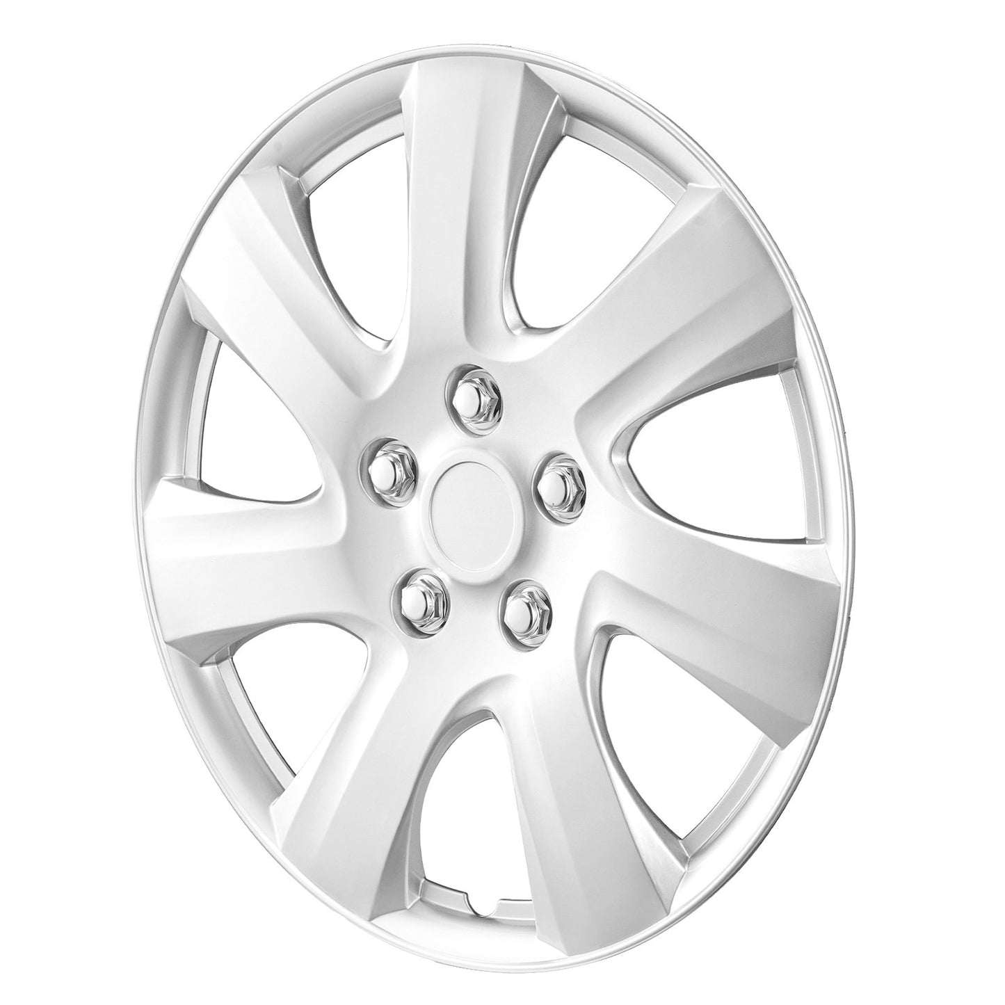 Radkappen, 16 Zoll Durchmesser, robuste und langlebige, kratzfeste Radkappe mit Schnappverschluss und Ventilbohrung, ABS- und PC-Radkappe mit hoher Steifigkeit und geringem Luftwiderstand, für alle Wetterbedingungen geeignet