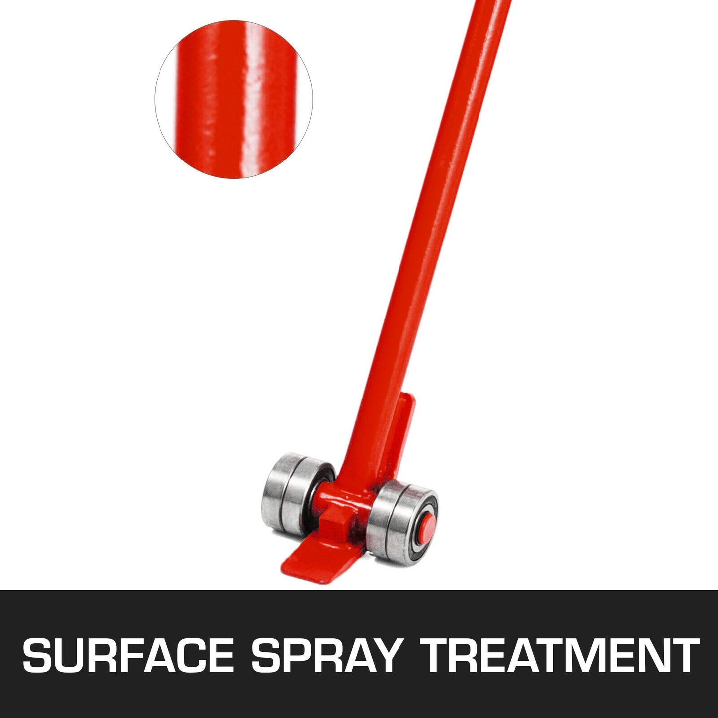 3T Prylever Bar 3000 kg Capacity Steel Pry Lever Bar Heavy Duty with Wheels Prylever with 152.4 cm Length Handle